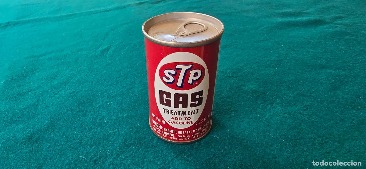Automobili e Motociclette: BOTE LATA STP GAS - ADD TO GASOLINE (1975) U.S.A. 150 ML.