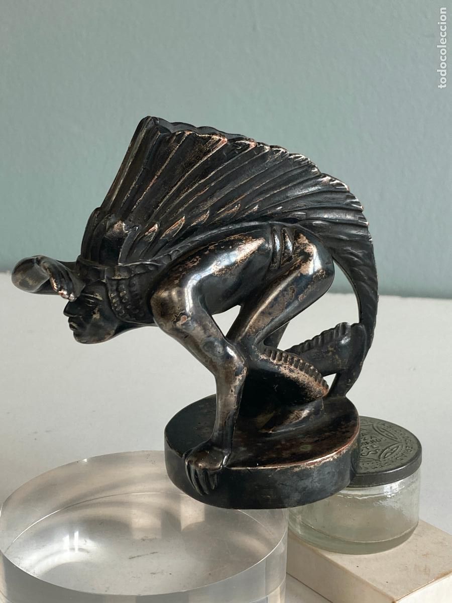 Autos und Motorr&auml;der: RARISIMA MASCOTA, EMBLEMA DE COCHE - G. LAPLAGNE - INDIO