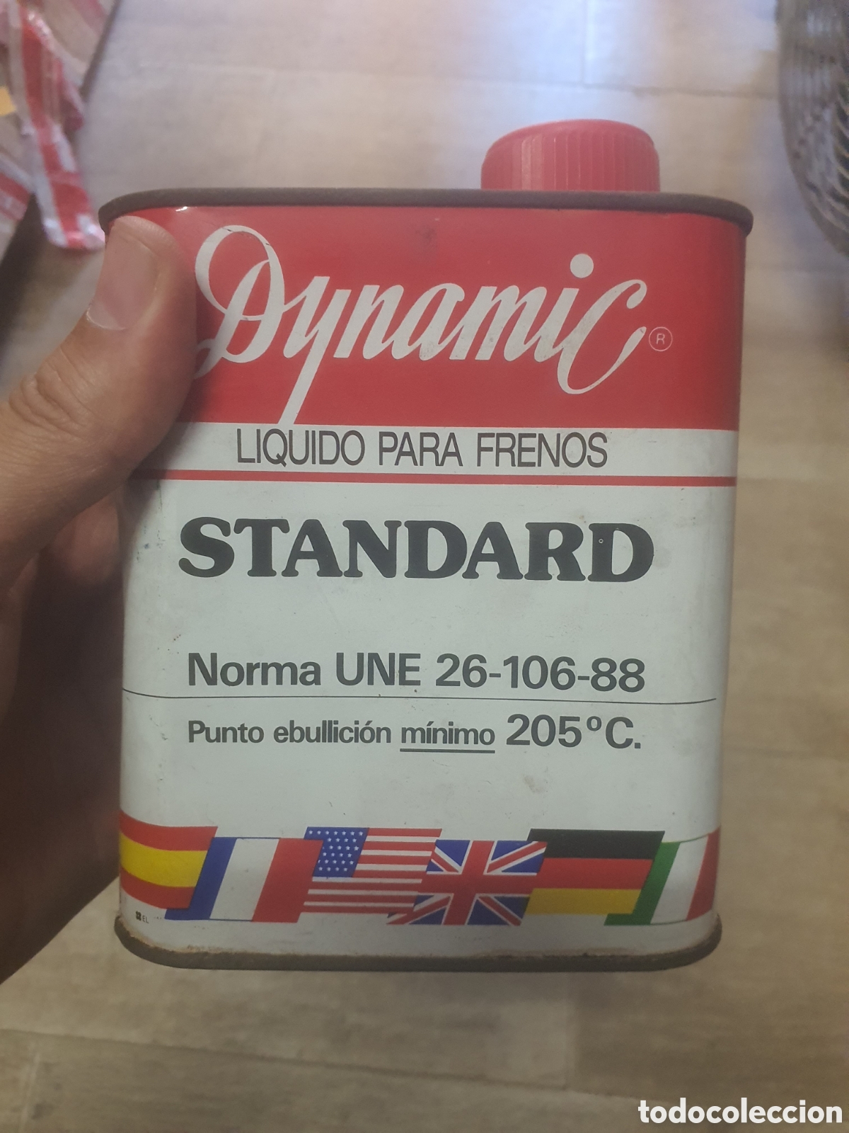 Autos und Motorr&auml;der: ANTIGUA LATA DE L&Iacute;QUIDO DE FRENOS DYNAMIC