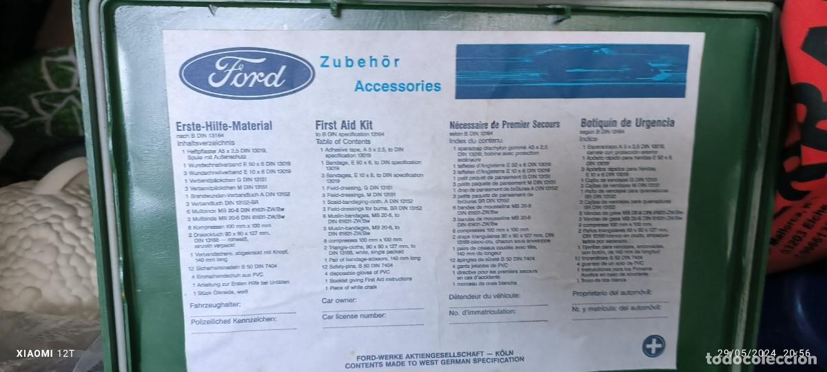 Autos und Motorr&auml;der: BOTIQUIN COMPLETO PARA COCHE MARCA FORD