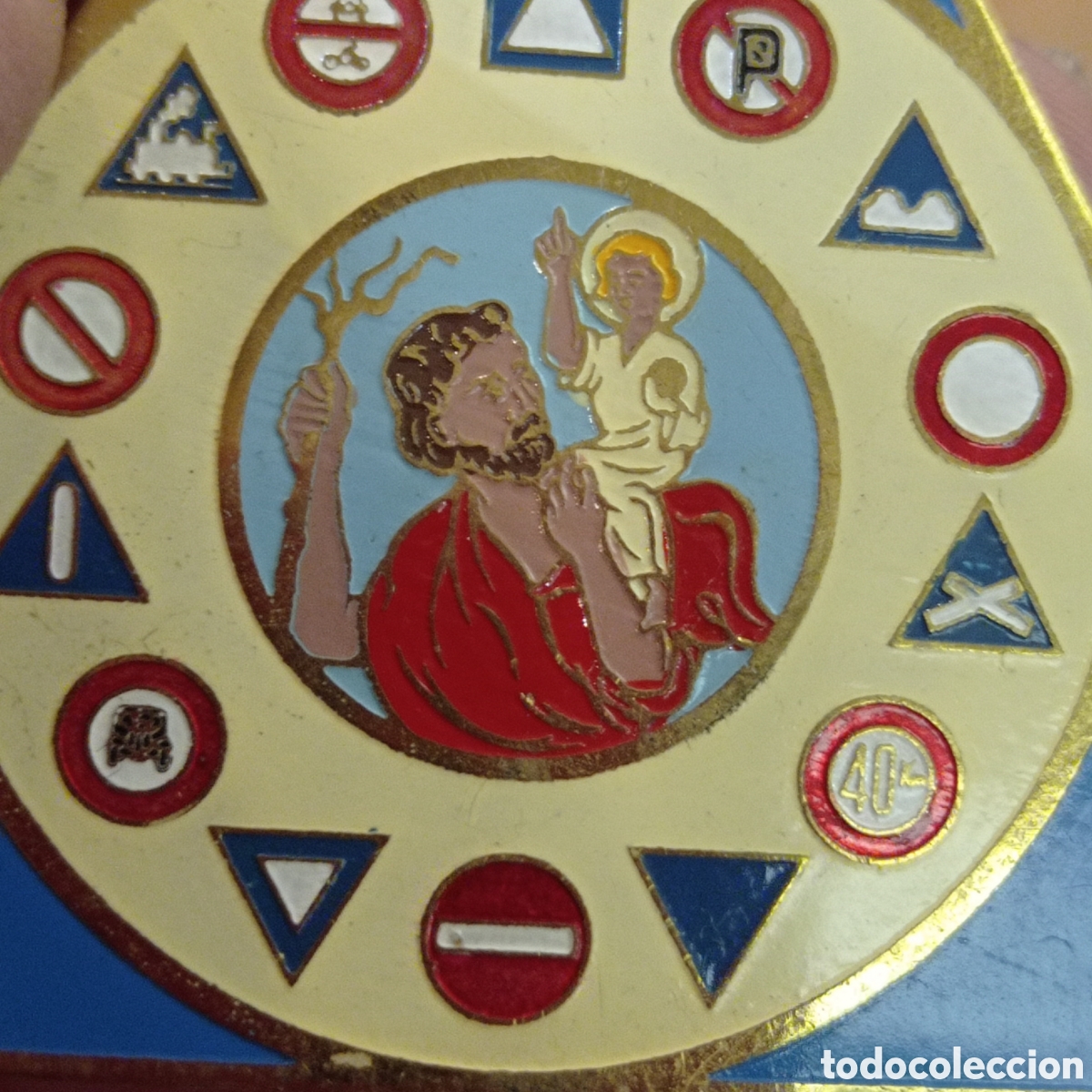 Autos und Motorr&auml;der: Chapa esmaltada muy rara. moto veh&iacute;culo cl&aacute;sico