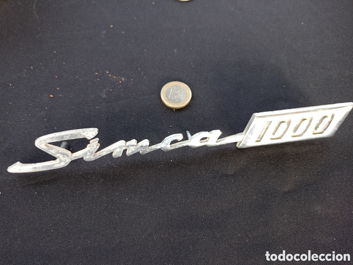 Automobili e Motociclette: ANTIGUO ANAGRAMA EMBLEMA COCHE SIMCA 1000