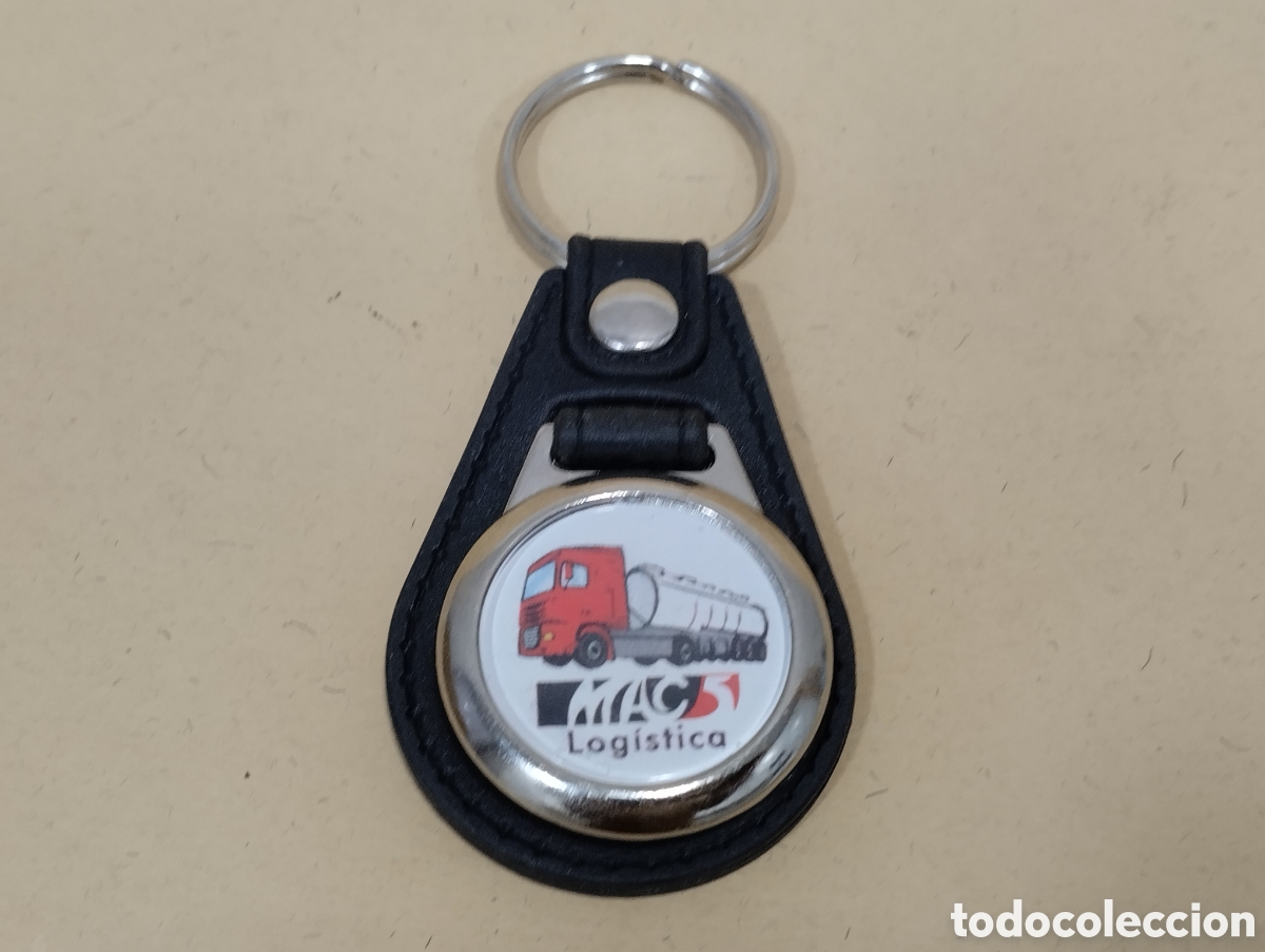 Voitures et Motocyclettes: LLAVERO CAMION MAC5 LOGISTICA ES DE CUERO Y METAL