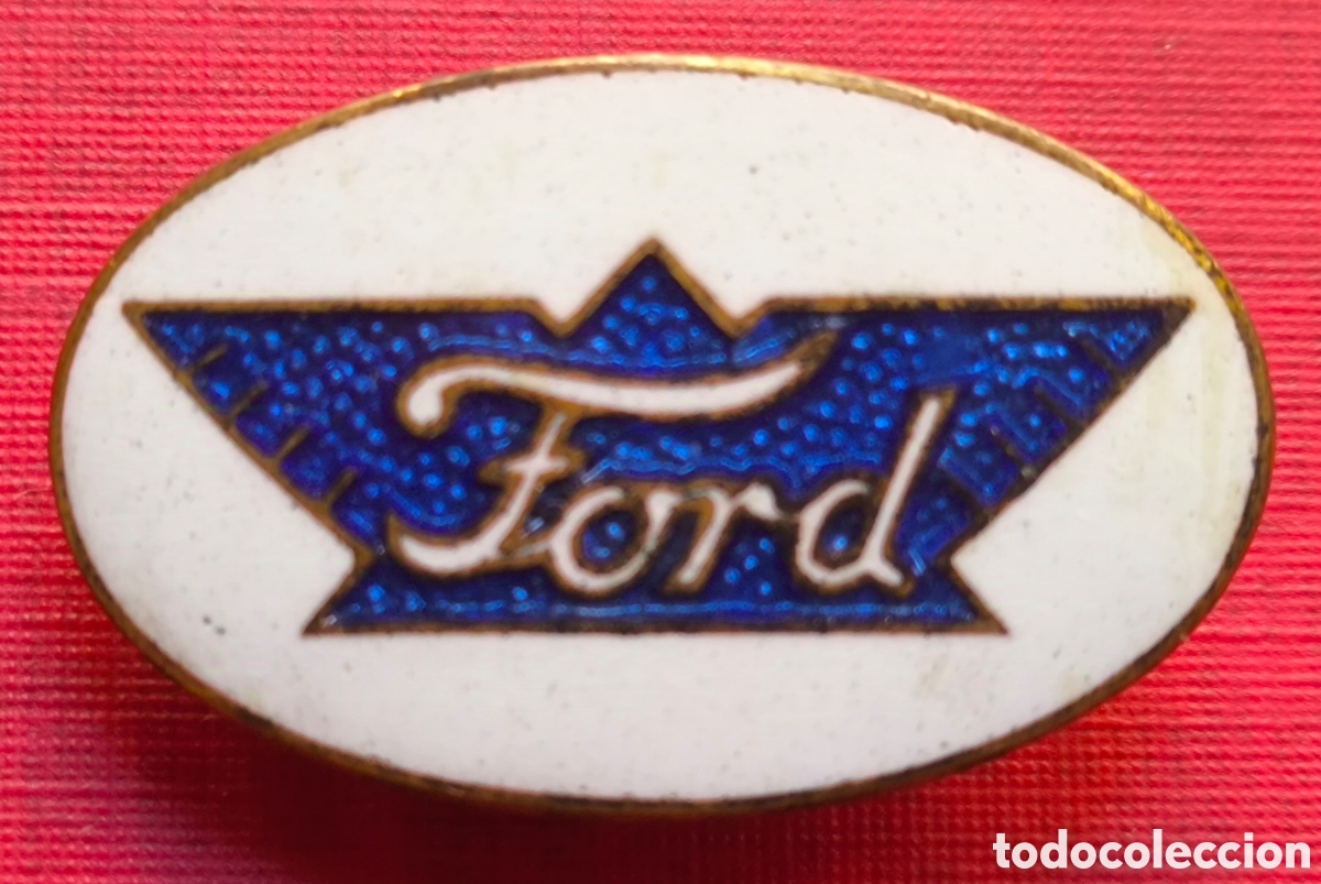 Autos und Motorr&auml;der: FORD CAR ENAMELED BADGE INSIGNIA ESMALTADA AUTOM&Oacute;VIL DETROIT MICHIGAN U. S. A. 1960