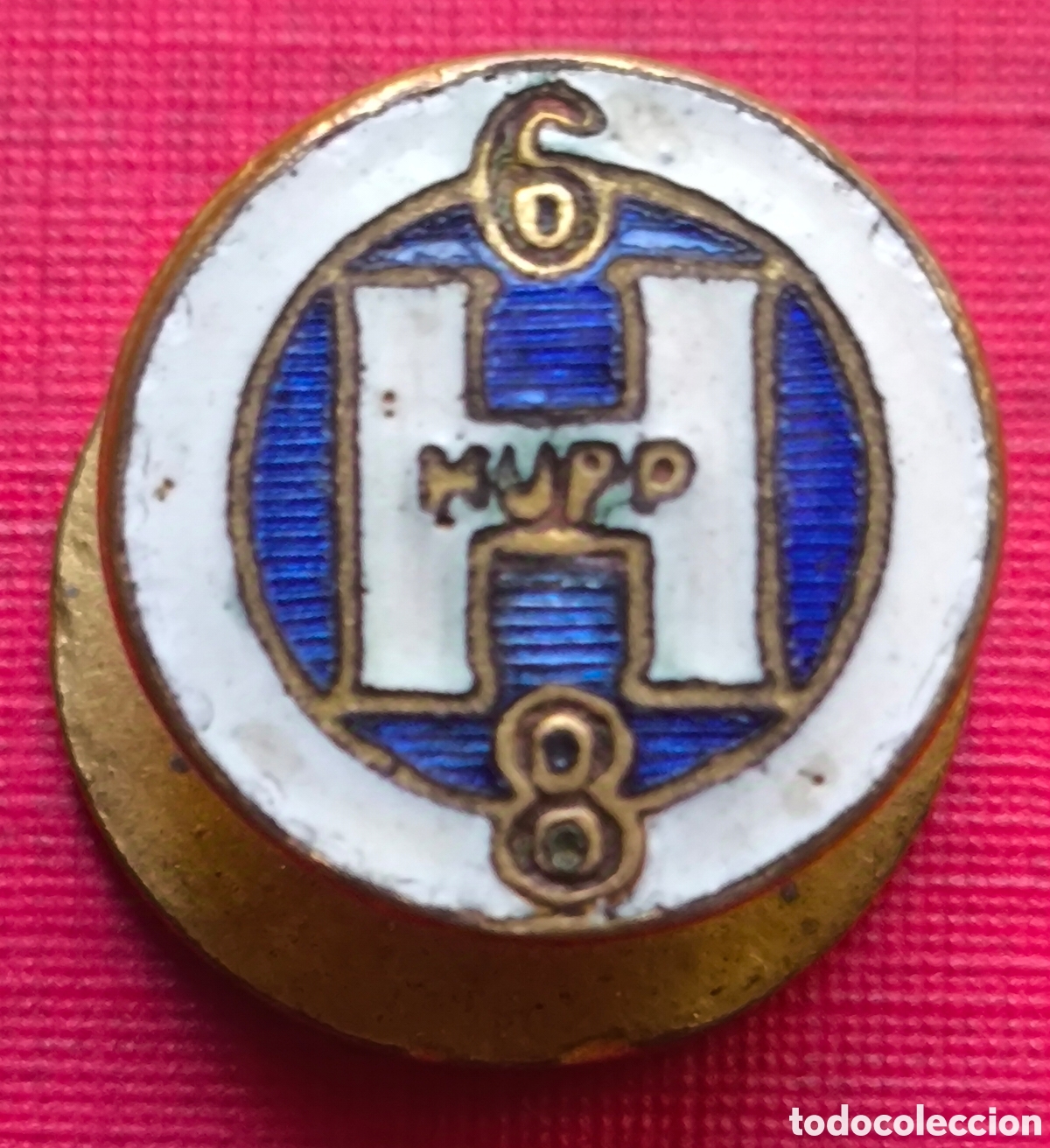 Autos und Motorr&auml;der: HUPMOBILE 6 - 8 OLD BADGE INSIGNIA ESMALTADA AUTOM&Oacute;VIL DETROIT MICHIGAN U. S. A. 1960