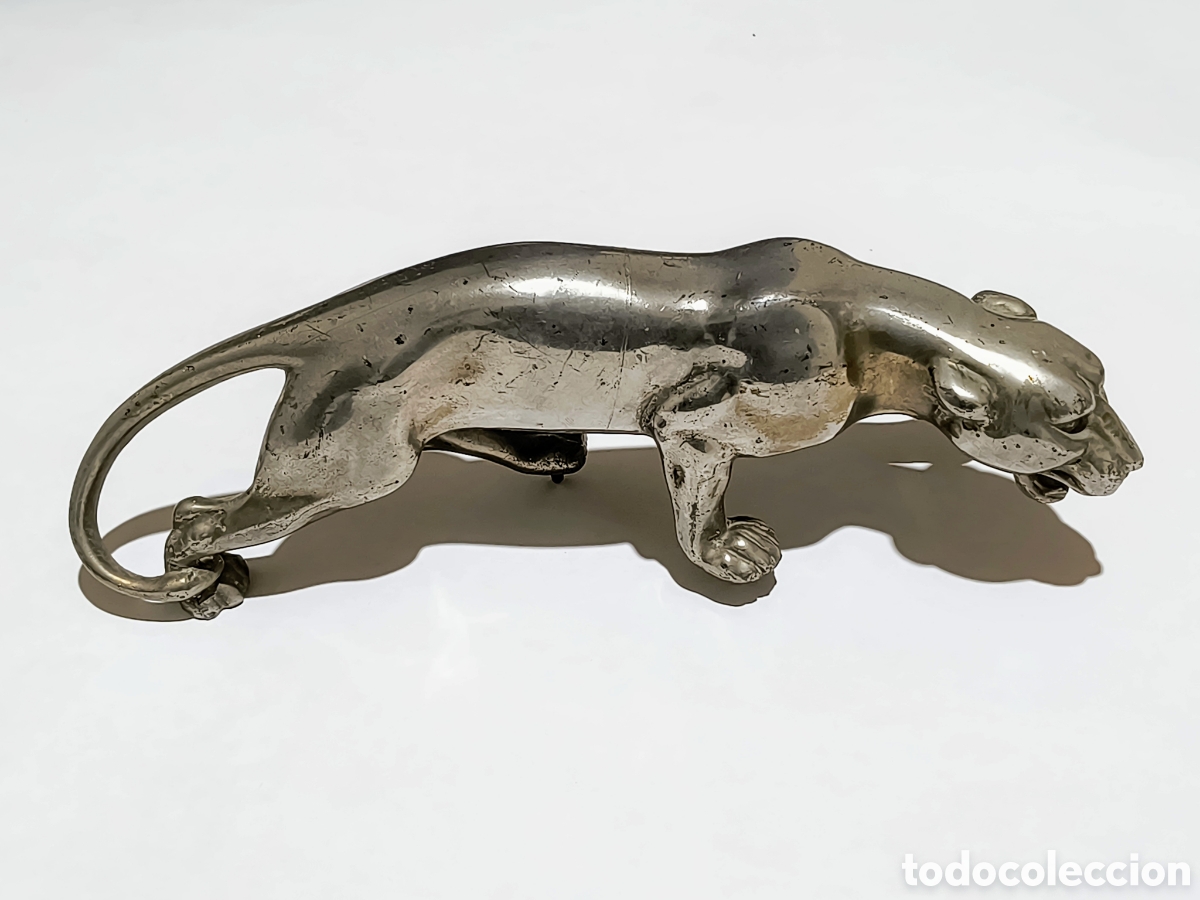 Automobili e Motociclette: Figura con escudo o emblema para cap&oacute; de coche cl&aacute;sico Jaguar 23x8x6