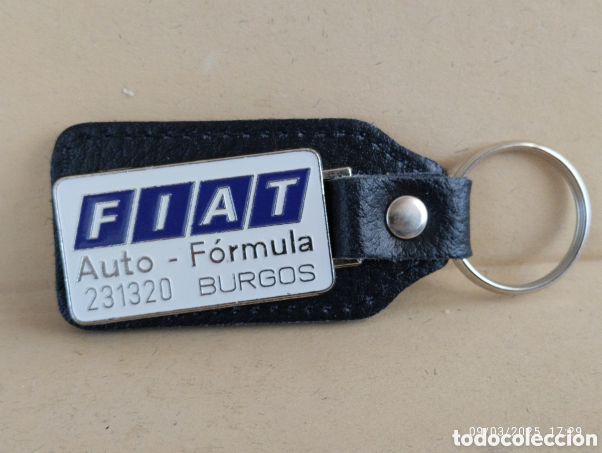 Automobili e Motociclette: TODO UN CLASICO LLAVERO FIAT AUTO FORMULA BURGOS METAL Y CUERO COMO NUEVO