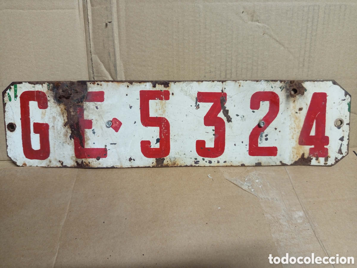 Voitures et Motocyclettes: Matr&iacute;cula antigua GE 5324 de Gerona