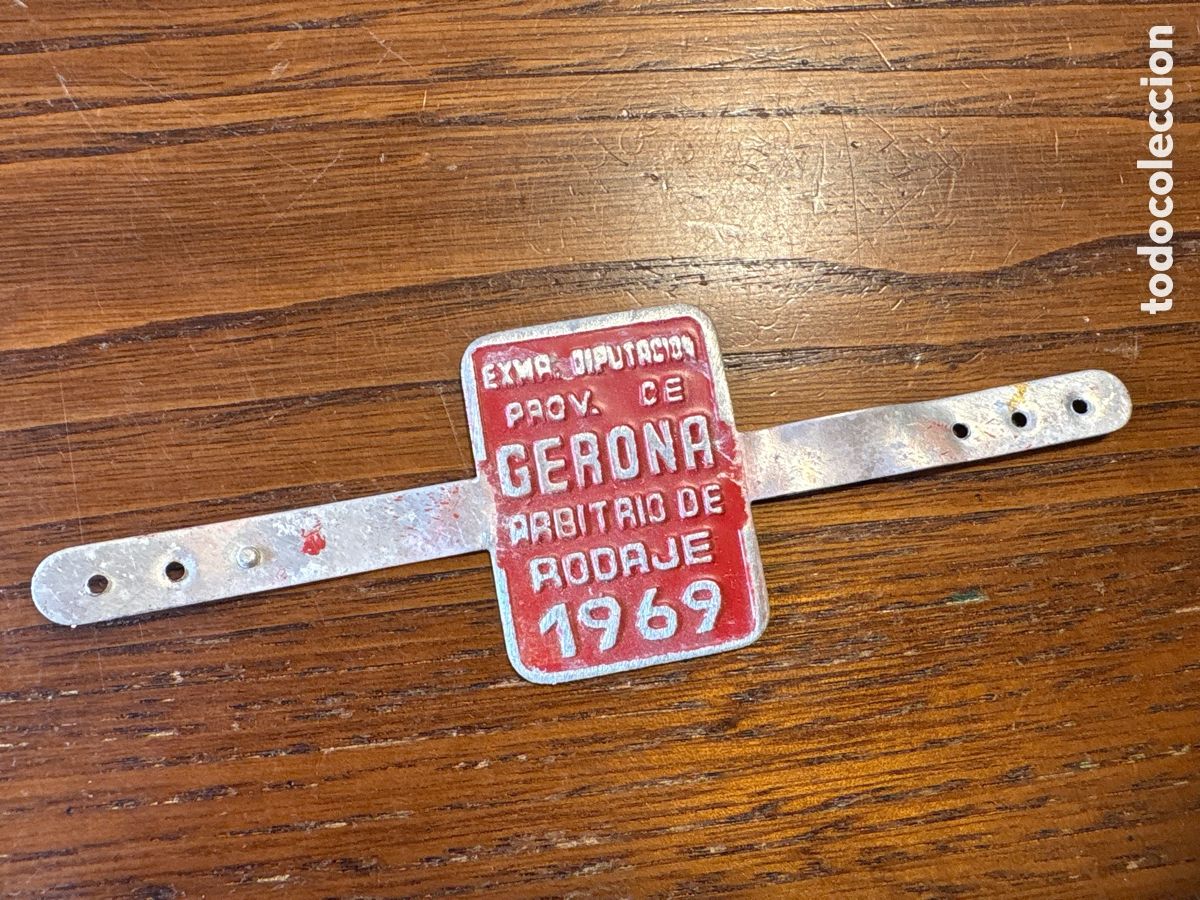 Autos und Motorr&auml;der: Placa de arbitrios de GERONA 1969 GIRONA BICICLETA MATR&Iacute;CULA