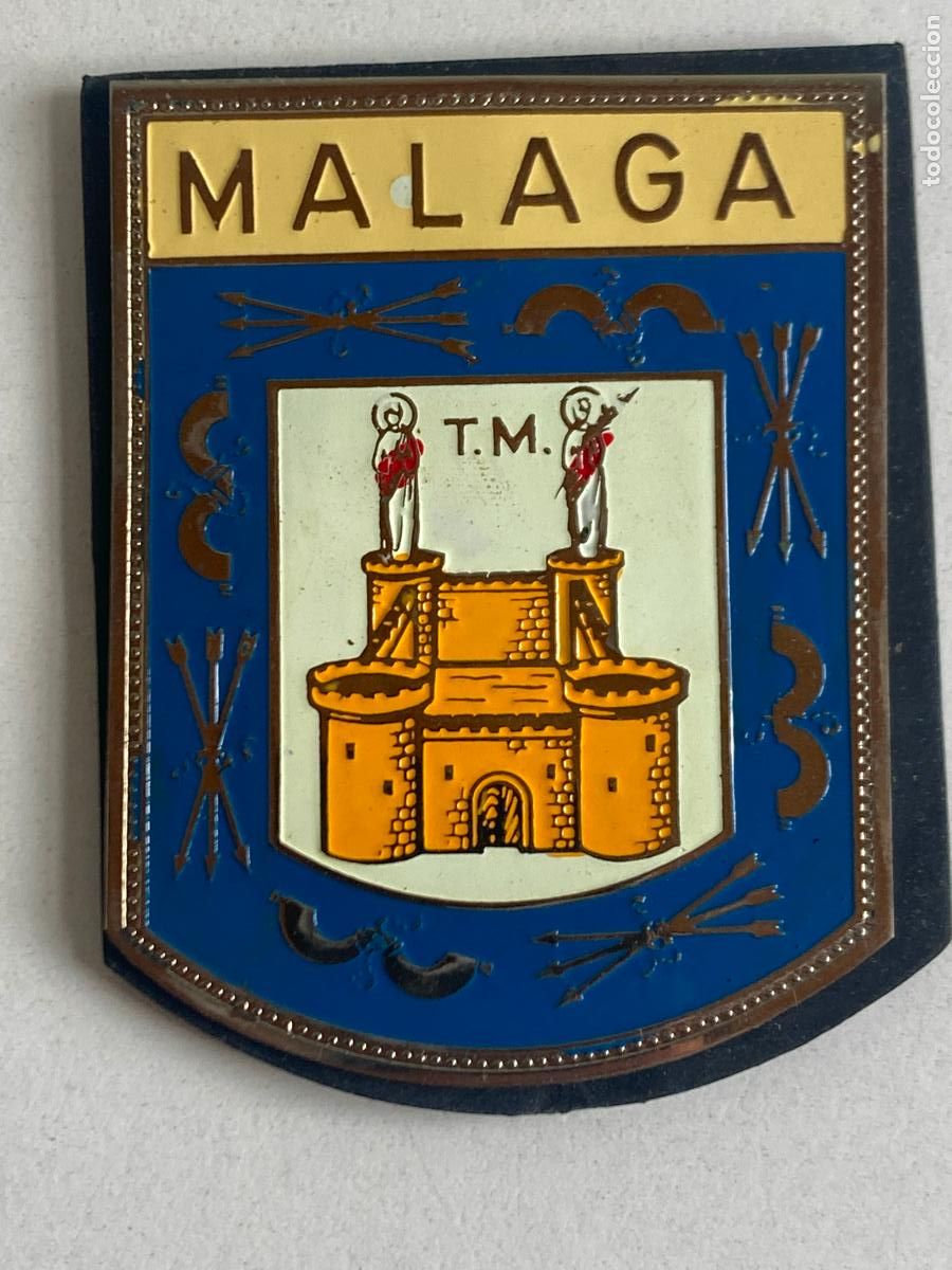 Autos und Motorr&auml;der: ANTIGUO ESCUDO METALICO PARA COCHES - MALAGA, SIN USAR
