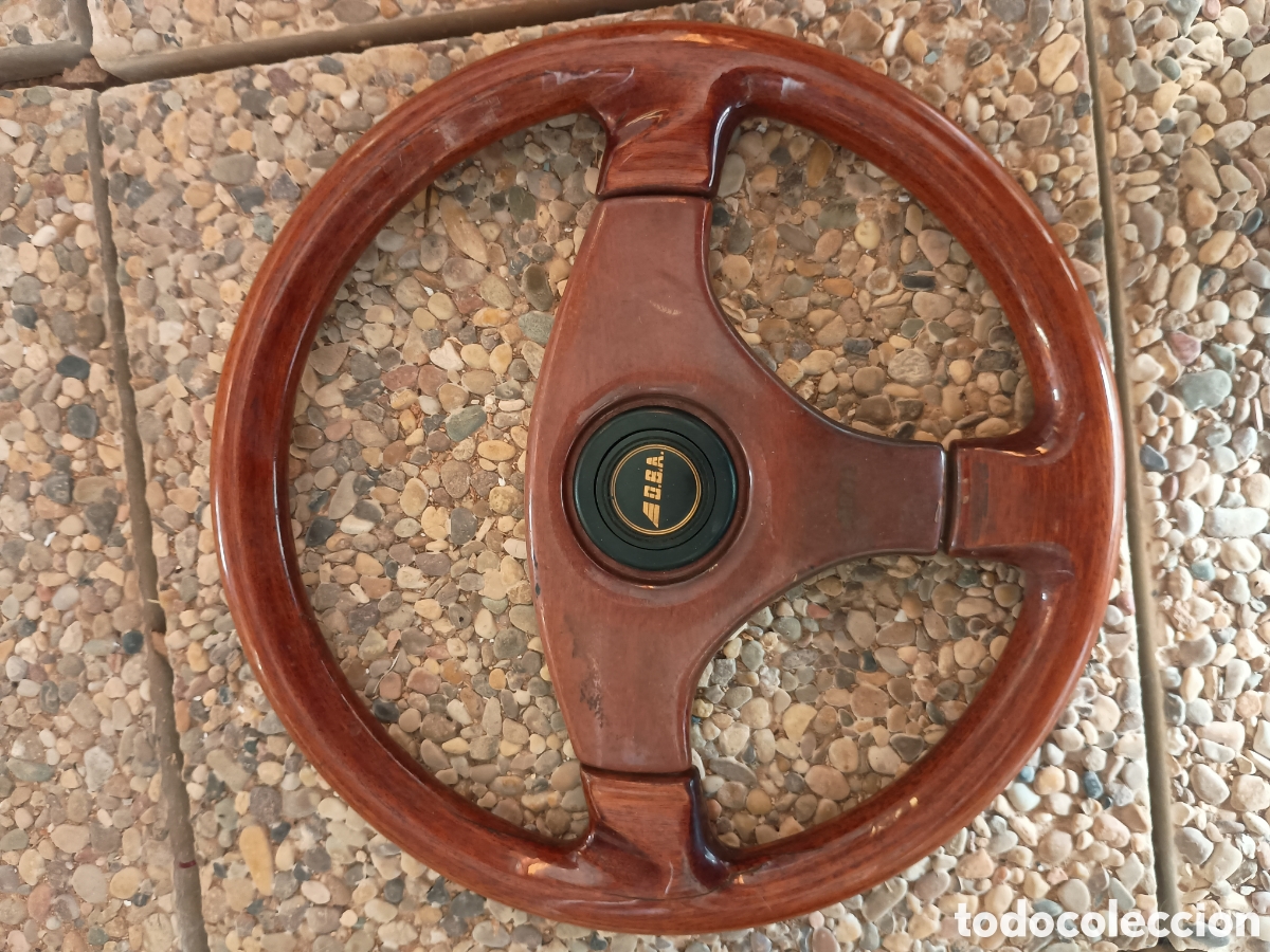 Automobili e Motociclette: Volante madera tal cu&aacute;l s&eacute; ve en foto