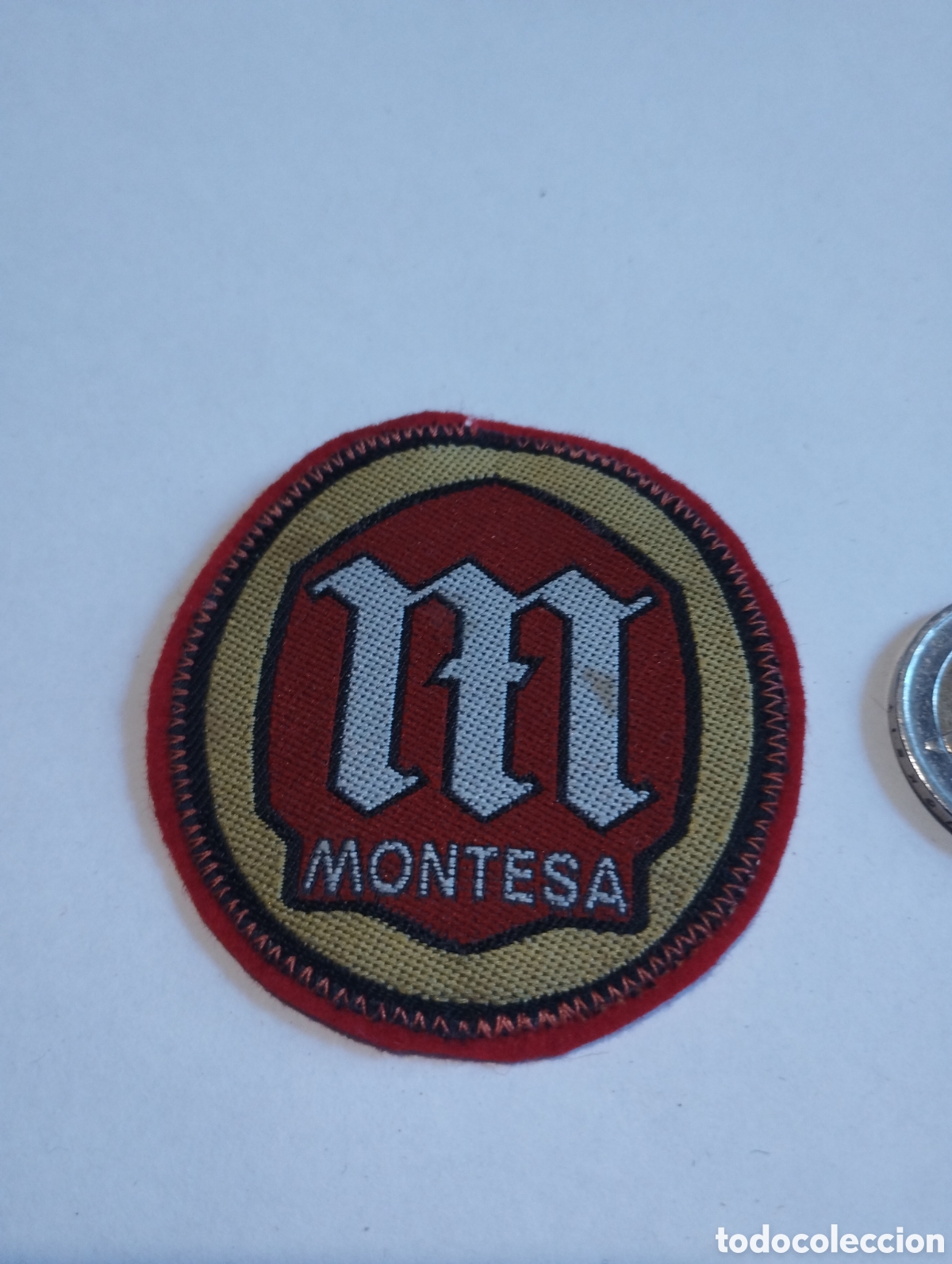 Coches y Motocicletas: Parche original de la &eacute;poca de ropa de la marca Montesa