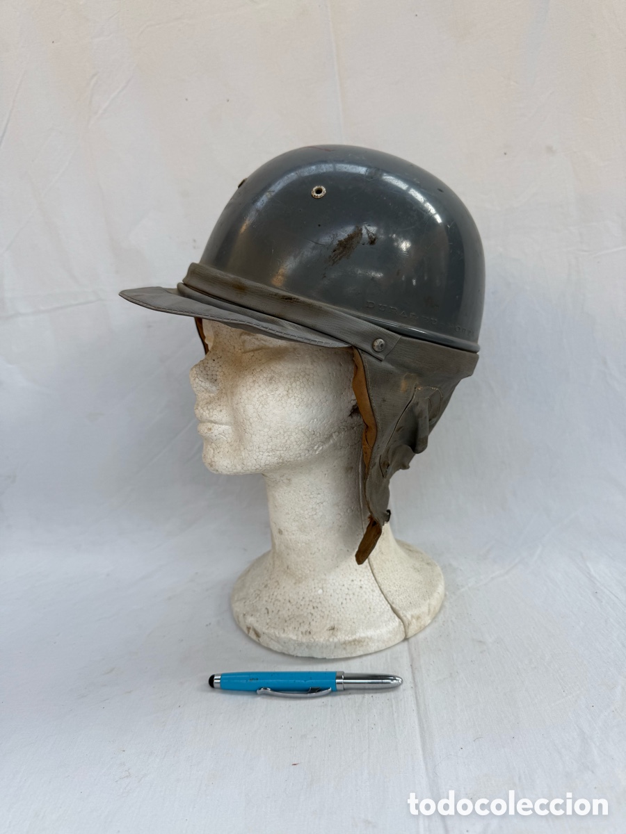Coches y Motocicletas: Antiguo casco de moto marca Duraleu Forte,a&ntilde;os 40