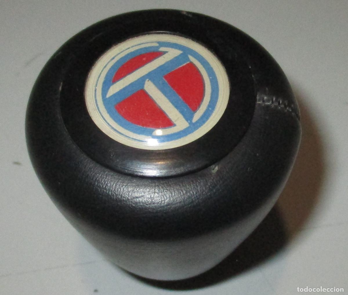 Coches y Motocicletas: antiguo pomo para cambio de marchas de cuero o simil TALBOT, nuevo