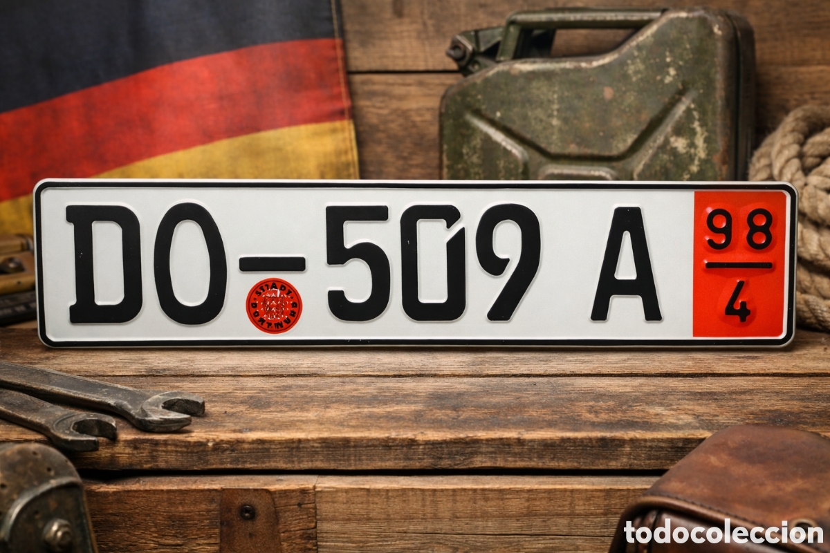 Coches y Motocicletas: Matr&iacute;cula alemana original Dortmund DO-509 A 1998 con sello Stadt Dortmund