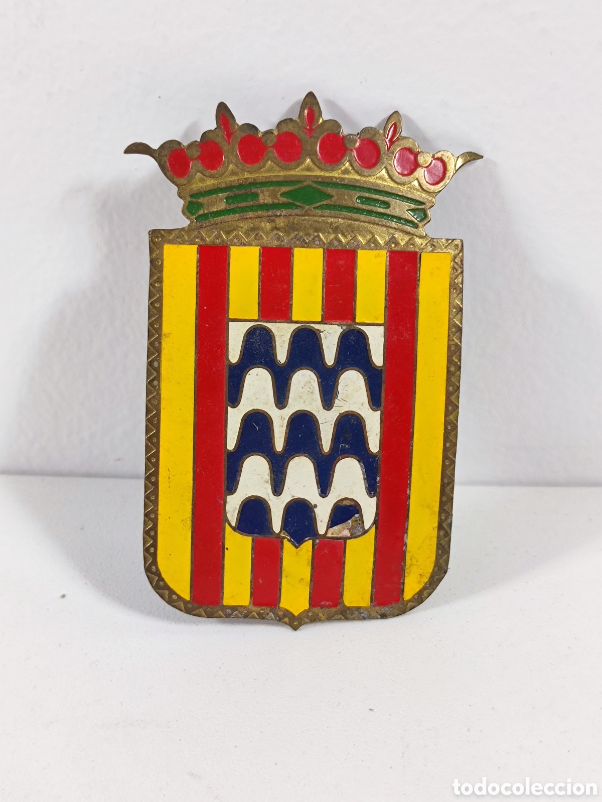 Coches y Motocicletas: Escudo ciudad de Girona Gerona met&aacute;lico para Seat Renault Citro&euml;n Simca Pegaso Authi blason