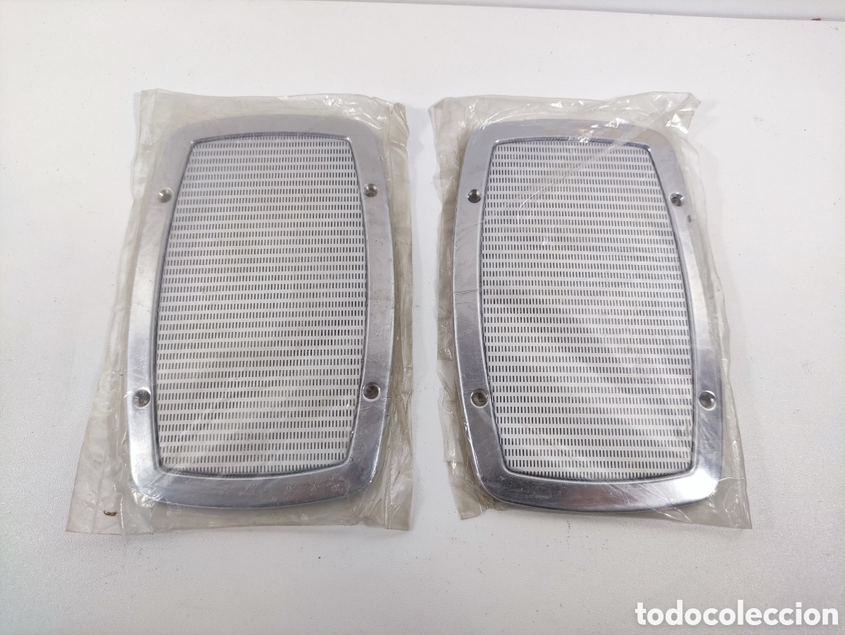 Coches y Motocicletas: Pareja de tapas de altavoz para coche met&aacute;licas Seat Renault Citro&euml;n Simca Authi Dodge Porsche Opel