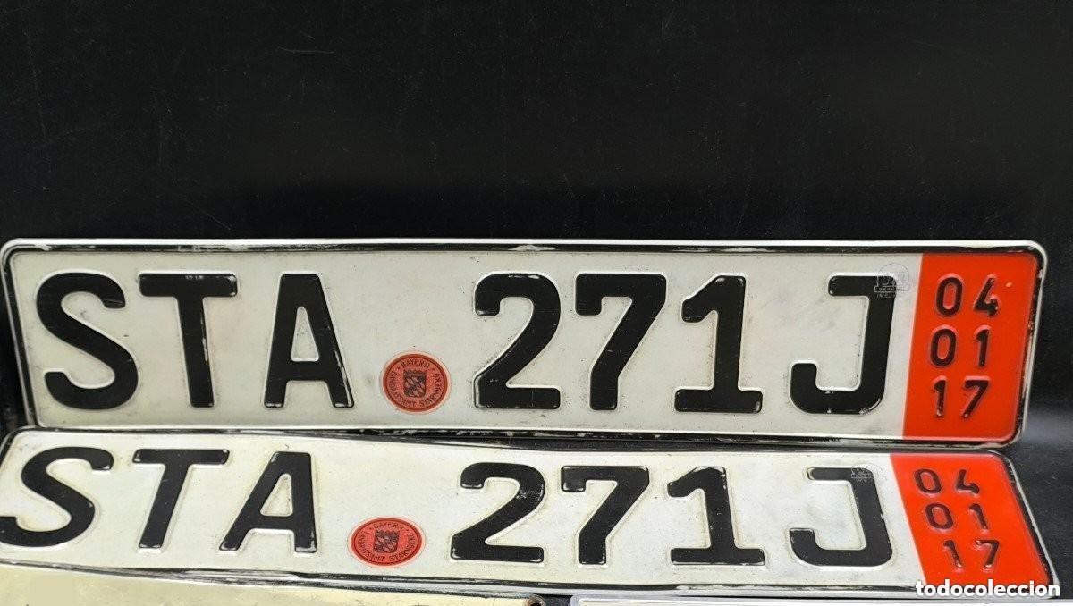 Voitures et Motocyclettes: PAREJA DE MATR&Iacute;CULAS ALEMANAS VINTAGE - STARNBERG-