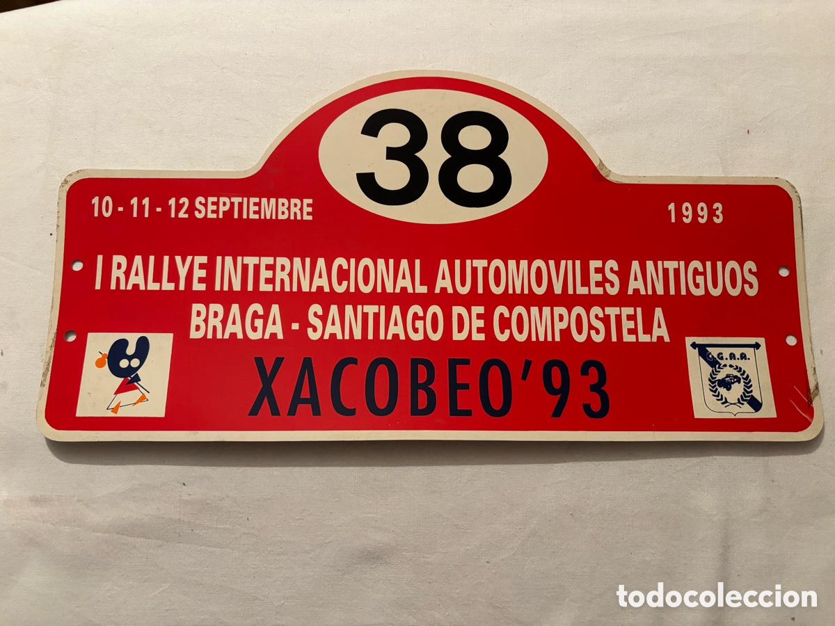 Voitures et Motocyclettes: Dorsal I Rallye Internacional autom&oacute;viles antiguos XACOBEO 93