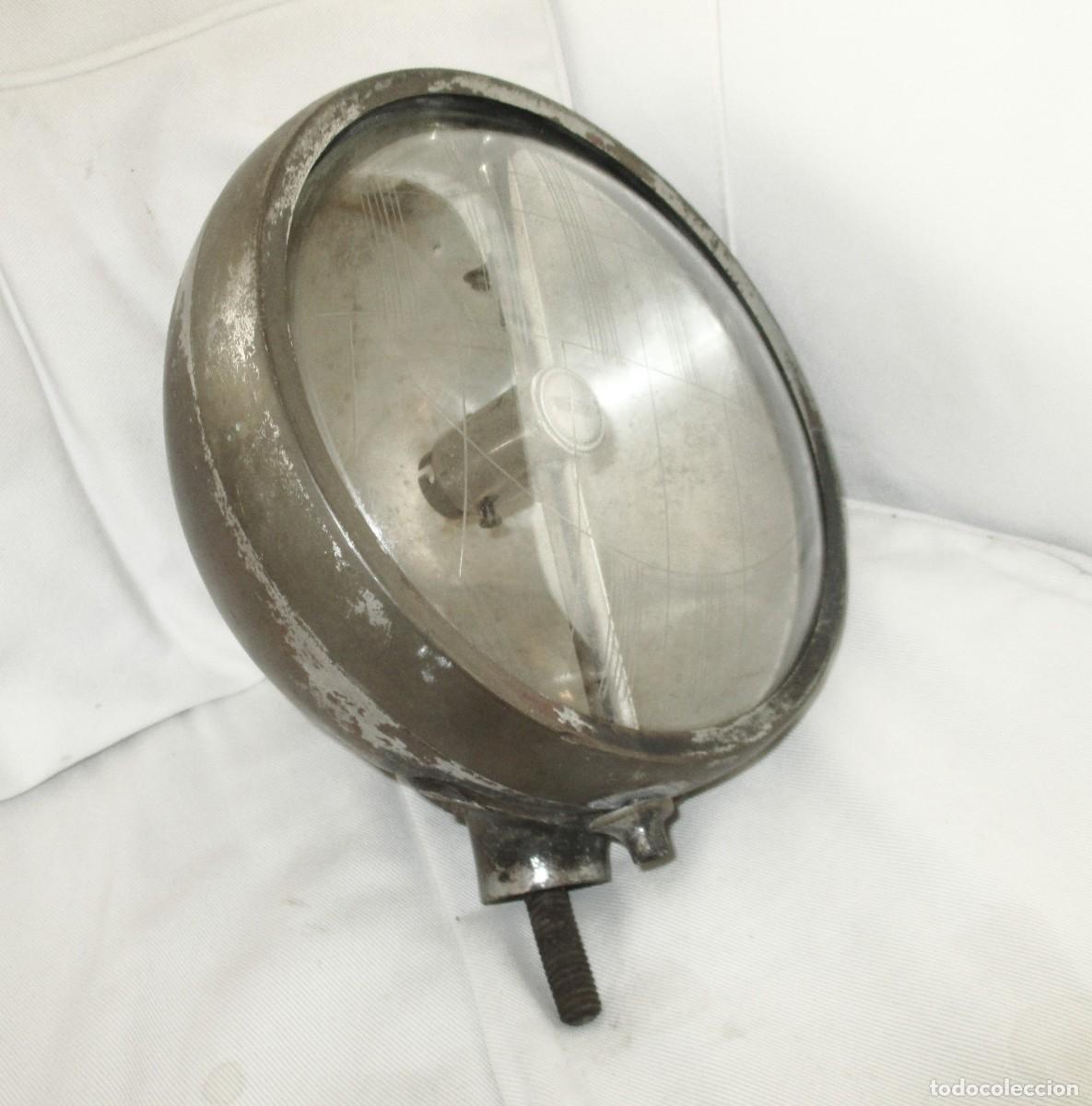 Coches y Motocicletas: ANTIGUO FARO HENSEV. 20,5 CMS. DE DI&Aacute;METRO DEL CRISTAL. MUY RARO EN ESTA MEDIDA.