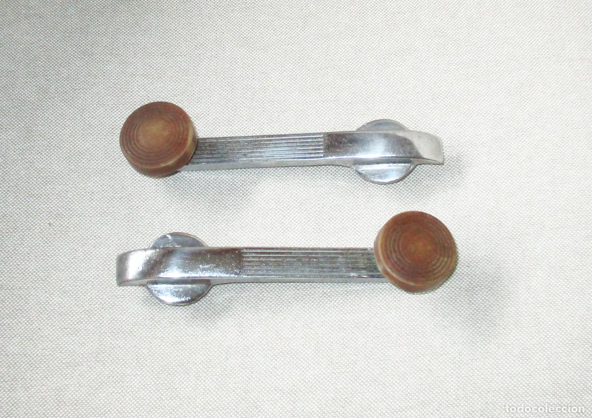 Coches y Motocicletas: PAREJA DE MANETAS DE ELEVALUNAS PARA CL&Aacute;SICOS AMERICANOS DE LOS 40/50. PACKARD, CHEVROLET Y OTROS.