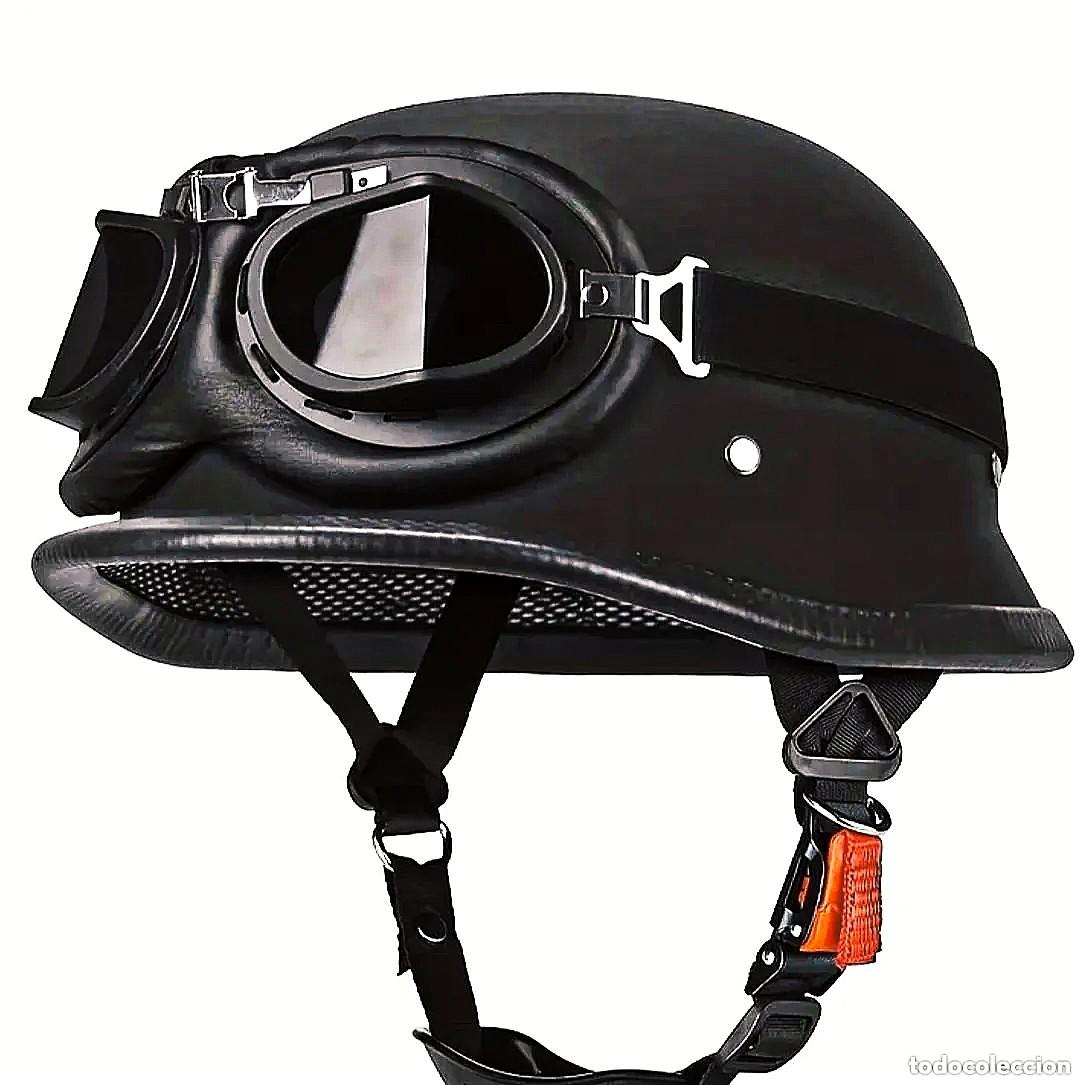 Coches y Motocicletas: CASCO DE MOTO CON GAFAS. EN ABS. TALLA XL ( 61-62 )