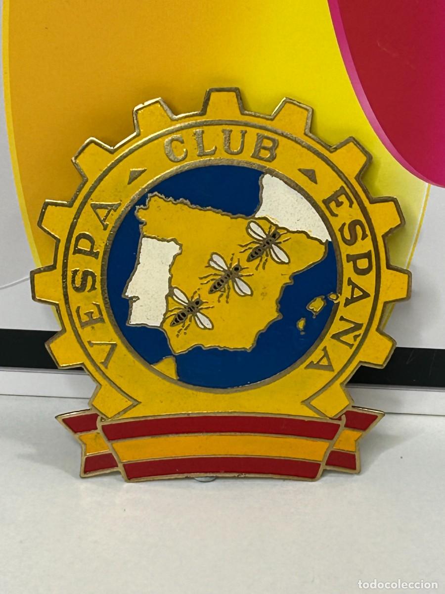 Coches y Motocicletas: ANTIGUA INSIGNIA PLACA MOTO VESPA CLUB ESPA&Ntilde;A