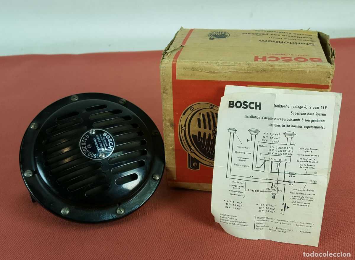 Coches y Motocicletas: BOCINA BOSCH. SUPERTONE HORN. PORSCHE. MERCEDES. FECHA EN CARCASA 10. CIRCA 1970.