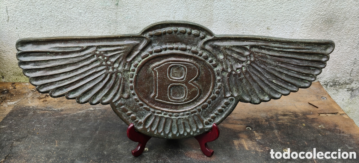 Coches y Motocicletas: ANTIGUO BENTLEY BRONCE LOGO 55 CM RARO - ANTIQUE BENTLEY BRONZE BADGE 55 CM RARE