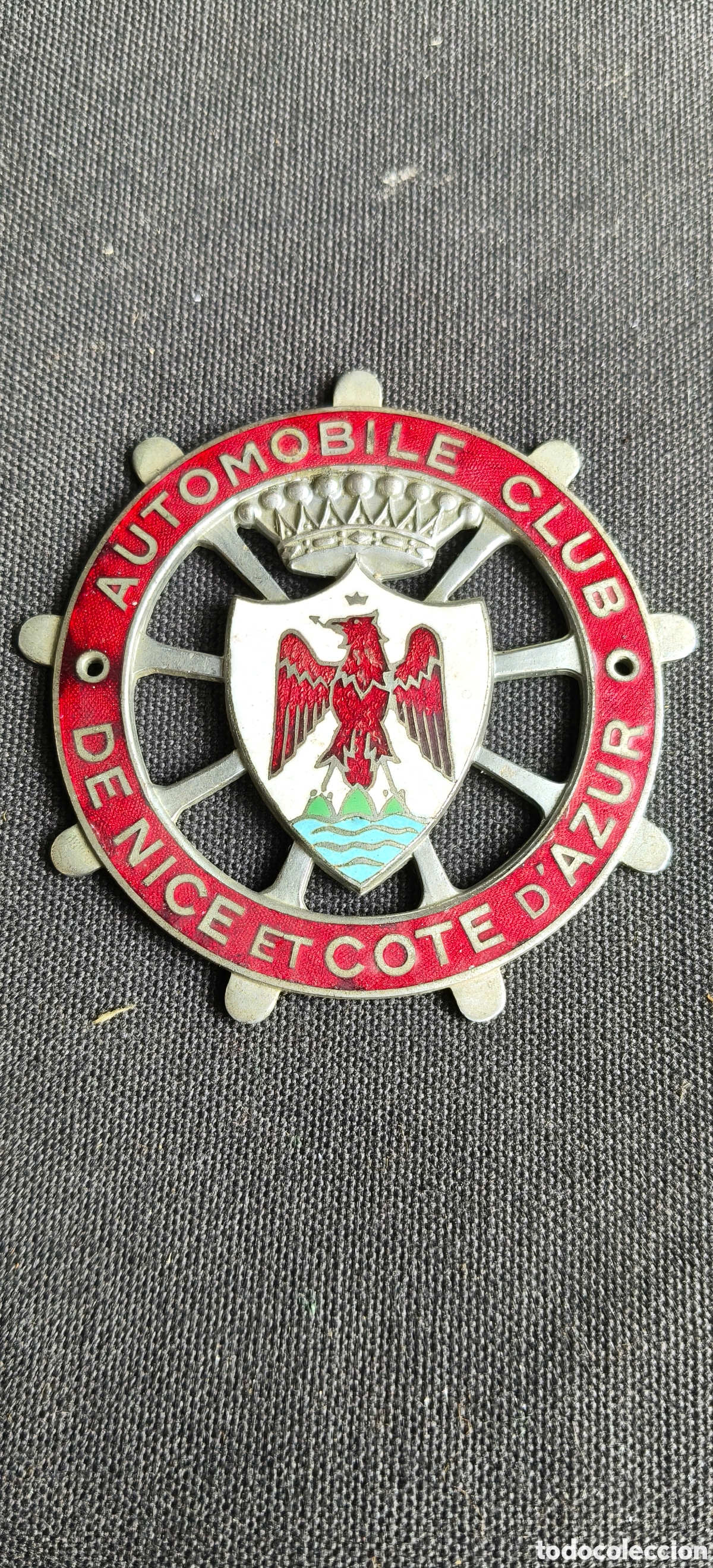Coches y Motocicletas: ORIGINAL INSIGNIA AUTOMOBILE CLUB DE NICE COTE D`AZUR RARO - COTE D`AZUR AUTOMOBILE BADGE