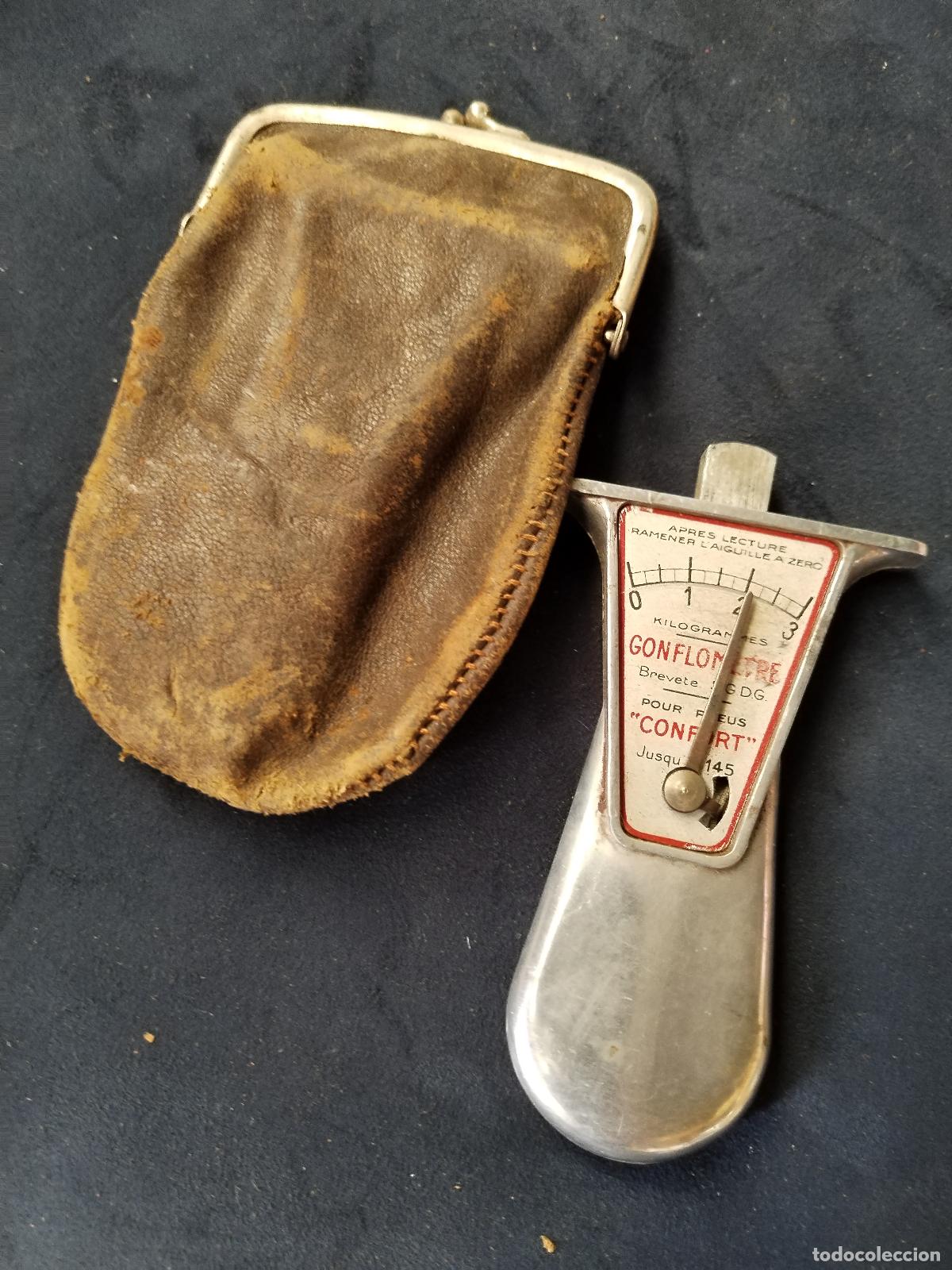 Coches y Motocicletas: gonflometre, Man&oacute;metro de presi&oacute;n de neum&aacute;ticos antiguo, - c190