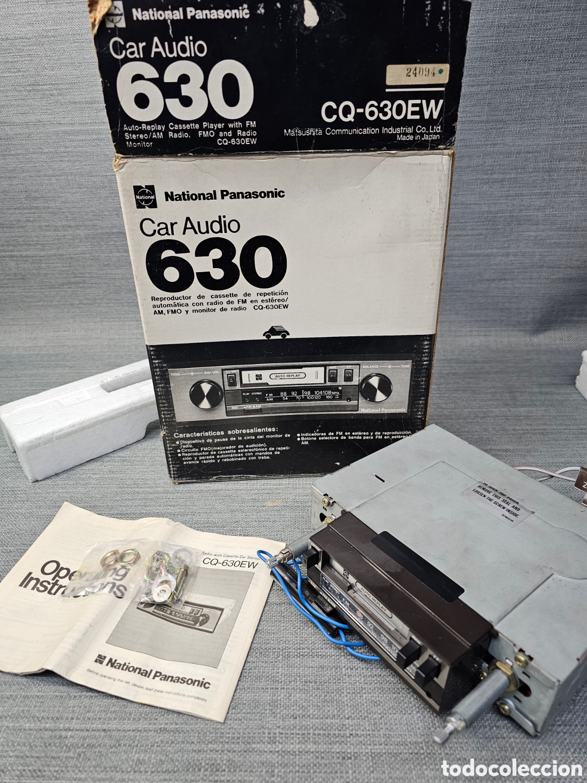 Coches y Motocicletas: Autorradio National Panasonic (Matsushita) modelo CQ-630EW. Japan A&ntilde;os 70 Nuevo