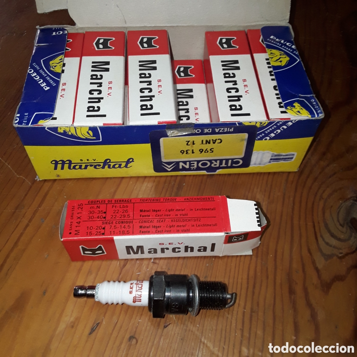 Coches y Motocicletas: CAJA COMPLETA 12 BUJIAS S.E.V MARCHAL PARA CITROEN ( PIEZA DE ORIGEN)