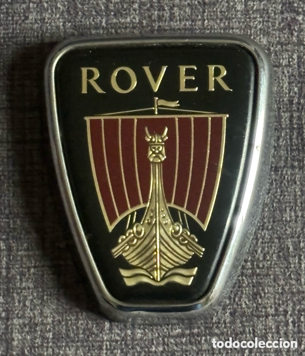 Coches y Motocicletas: Emblema Delantero Original Rover - Logo Barco Vikingo - Vintage/Cl&aacute;sico
