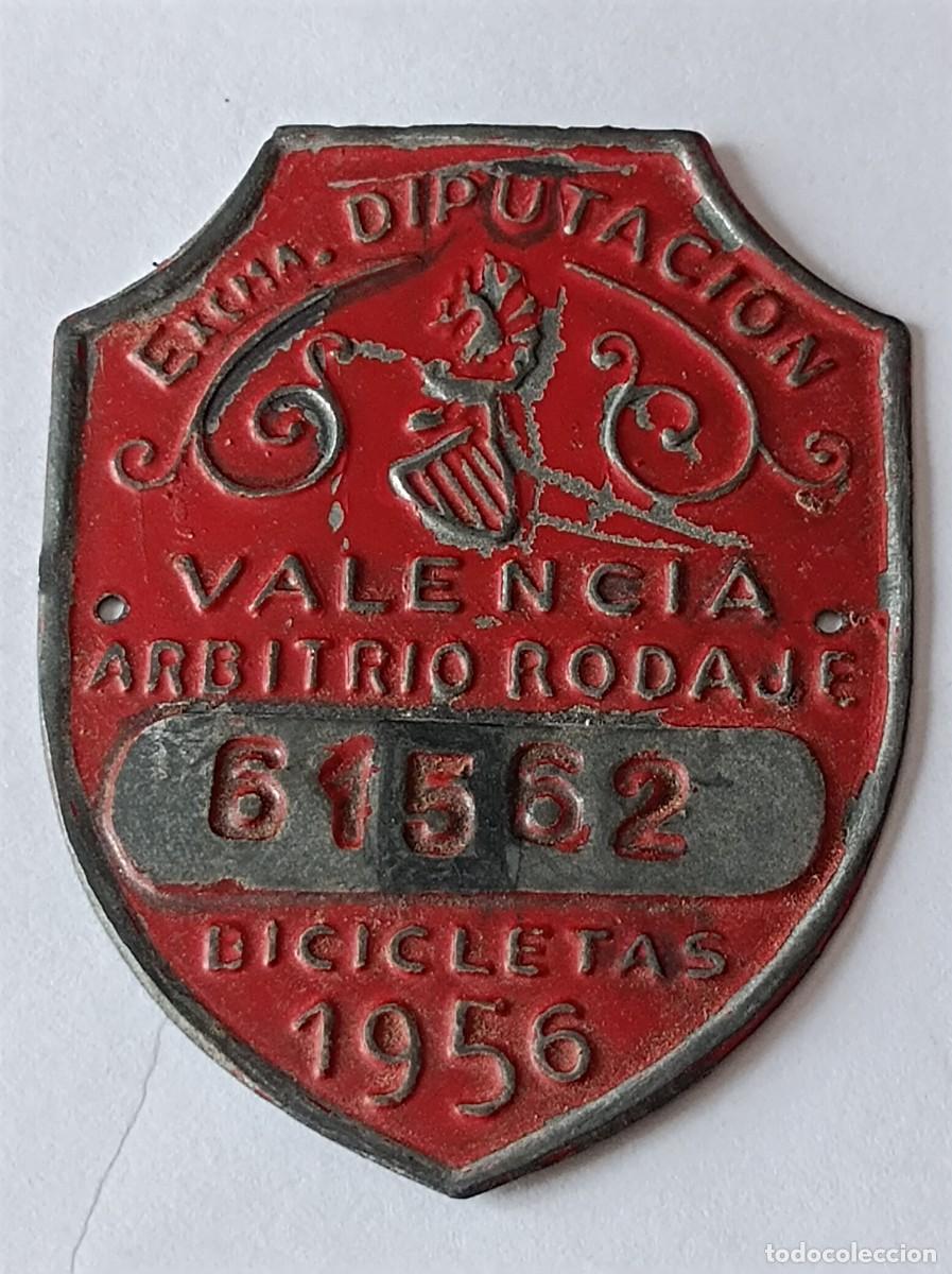 Coches y Motocicletas: MATR&Iacute;CULA CHAPA BICICLETA 1956 VALENCIA
