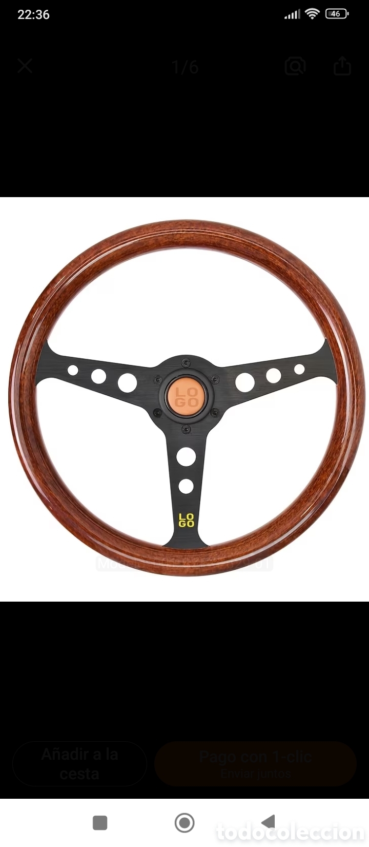 Coches y Motocicletas: Volante deportivo Momo de madera nuevo