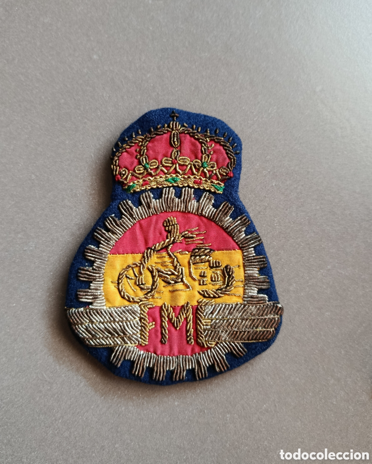 Coches y Motocicletas: ANTIGUA INSIGNIA PARCHE EMBLEMA CLASICO FEDERACION ESPA&Ntilde;OLA DE MOTOCICLISMO