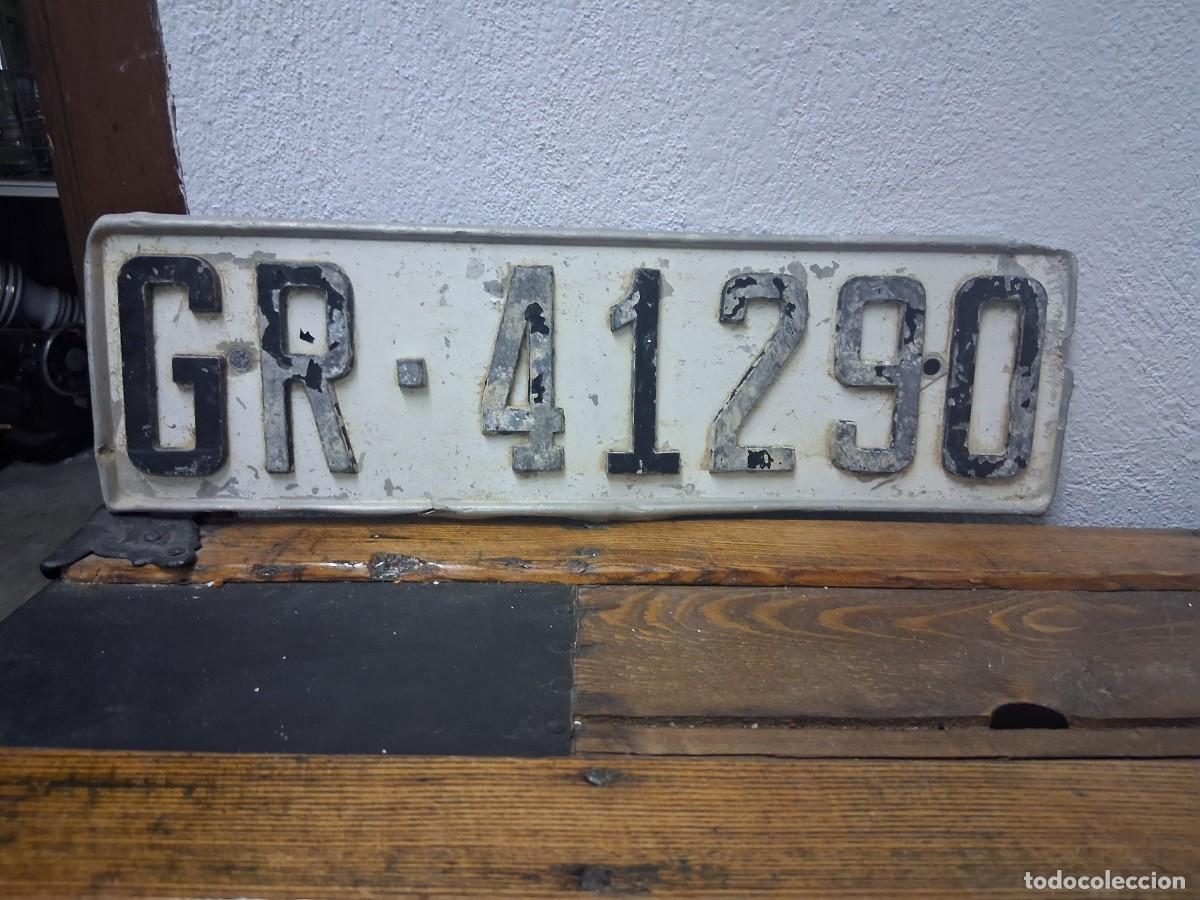 Coches y Motocicletas: Antigua matricula de coche GR Granada