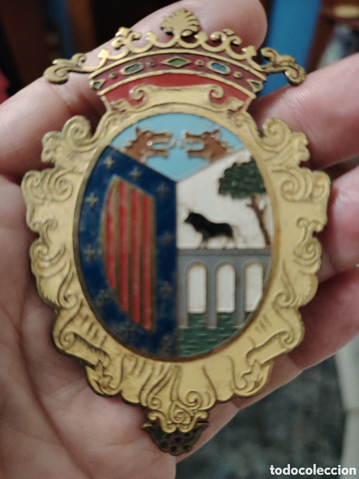 Coches y Motocicletas: Chapa antigua de la ciudad de Salamanca para moto vespa