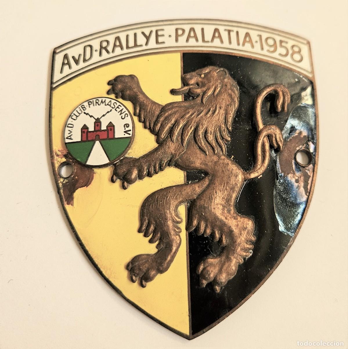 Carros e motociclos: Antiguo emblema placa de coche de AVD Rallye - Palatia 1958