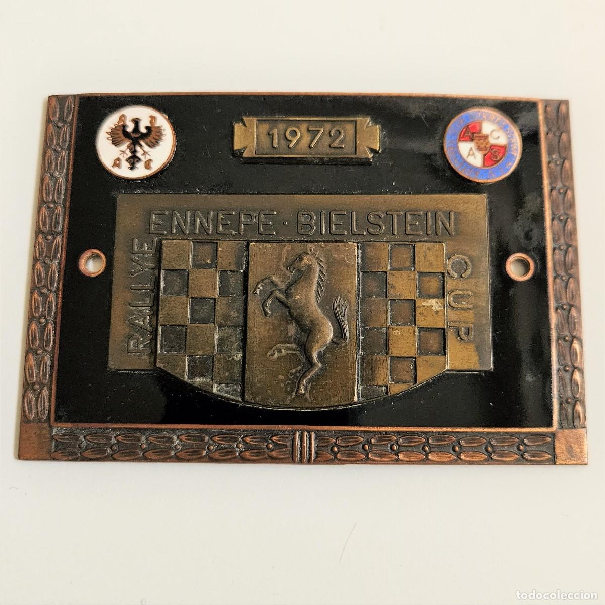 Carros e motociclos: Antiguo emblema placa de coche de la Rallye Bielstein 1972