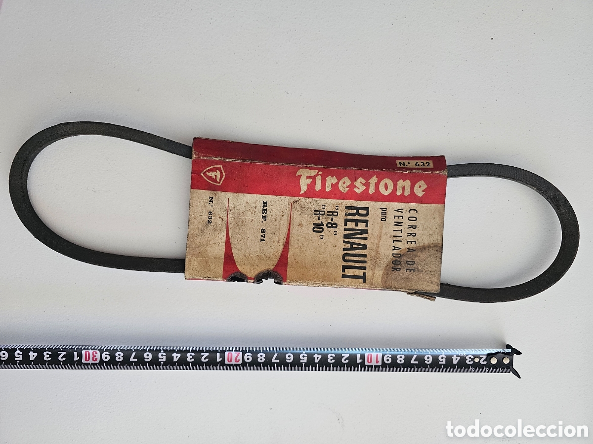 Coches y Motocicletas: Recambio para coche cl&aacute;sico Correa de ventilador Firestone ref.871 Renault 8 R-10 1960s 1970s