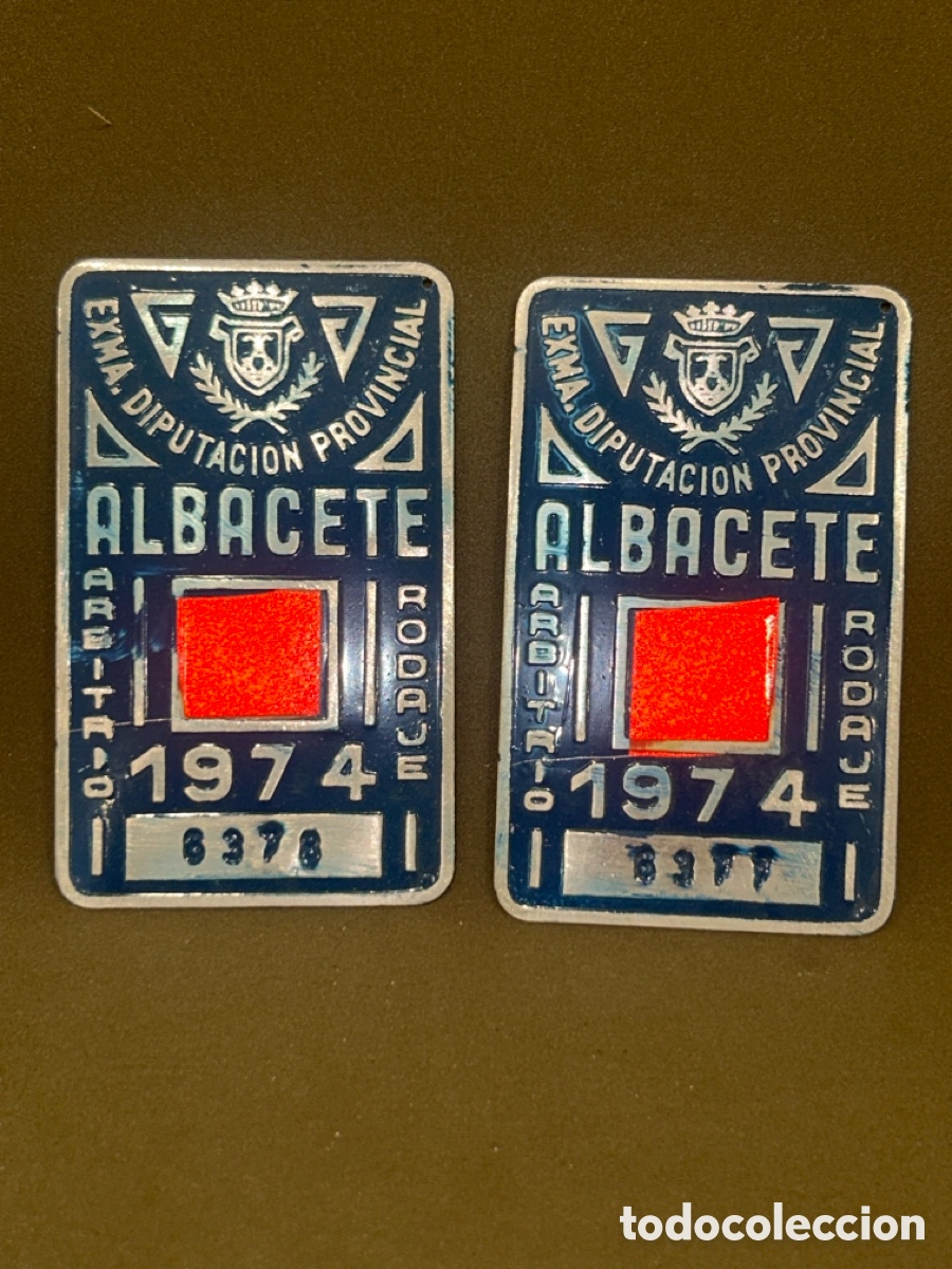 Coches y motocicletas: MATR&Iacute;CULAS DE BICI DIPUTACI&Oacute;N PROVINCIAL ALBACETE 1974 *VER FOTOS*