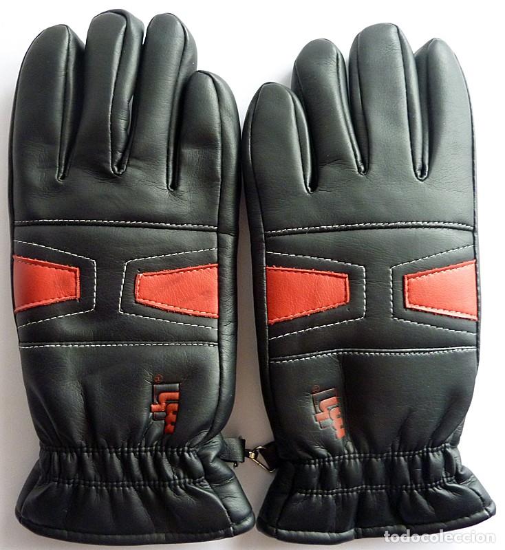 Coches y motocicletas: GUANTES MOTO - MATERIAL SINT&Eacute;TICO - TALLA 9 - FORRO INTERIOR - NUEVOS