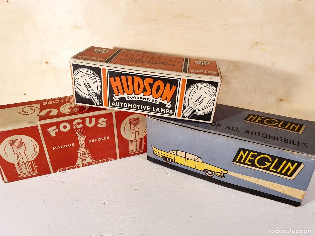 Voitures et Motocyclettes: Lote de l&aacute;mparas de auto. Hudson, Focus, Neglin. A&ntilde;os 50.