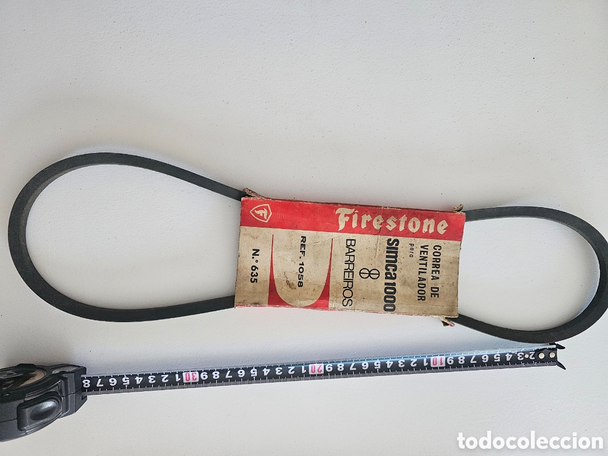 Coches y motocicletas: Recambio para coche cl&aacute;sico Correa de ventilador Firestone Barreiros Simca 1000 n&deg; 635 1960s 1970s