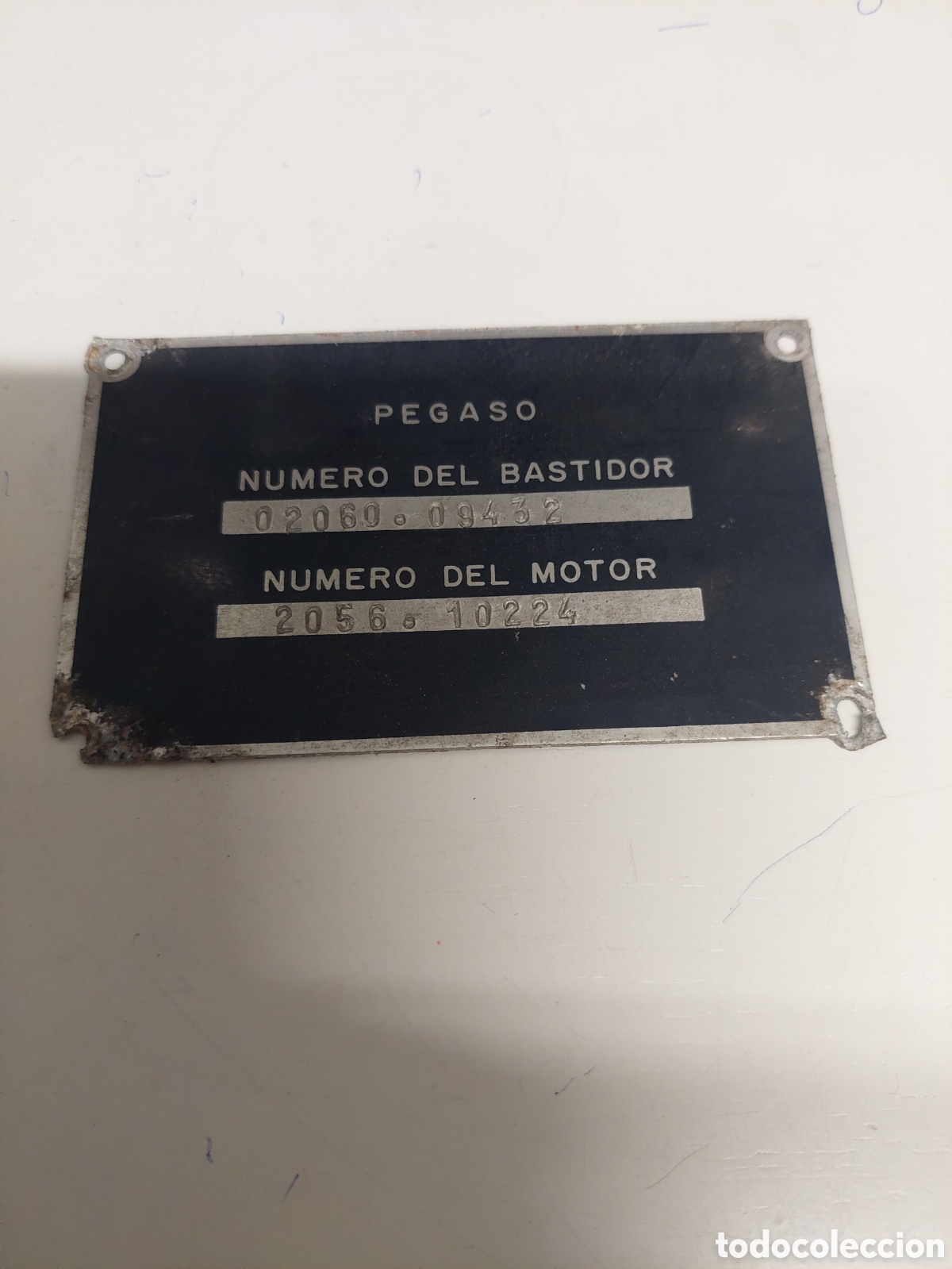 Carros e motociclos: PLACA PEGASO CAMION BASTIDOR MOTOR