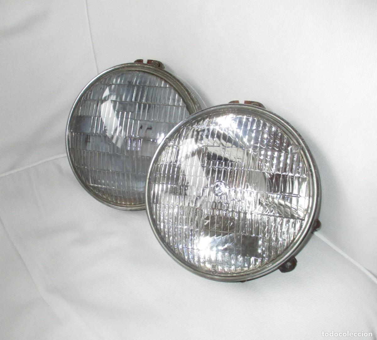 Voitures et Motocyclettes: DOS FAROS SELLADOS PARA AUTOS CL&Aacute;SICOS. TUNG-SOL Y G.E. 19 CMS. DE DI&Aacute;METRO.