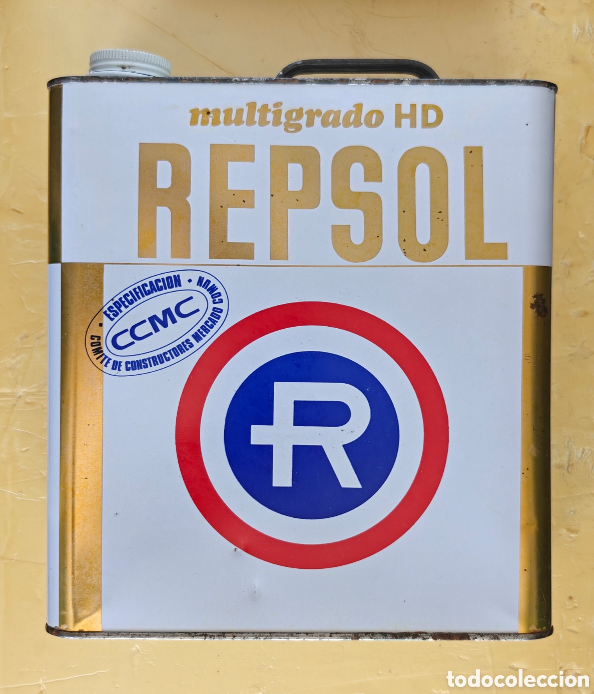 Voitures et Motocyclettes: Lata Aceite Lubricante Repsol Antigua
