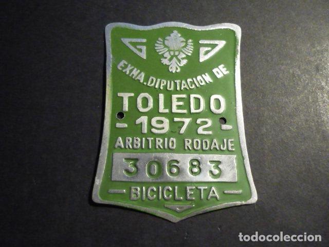 Automobili e Motociclette: MATRICULA DE BICICLETA ARBITRIO DE RODAJE EXMA. DIPUTACION DE TOLEDO 1972